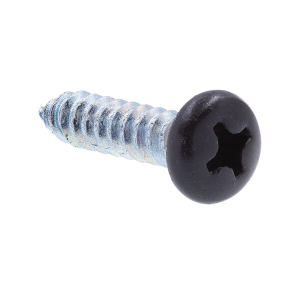 Prime-Line Sheet Metal Screw, S-Tap Pan Head Phil Dr No. 8 X 3/4in Zinc Pl Steel Black Head 25PK 9154733 - main